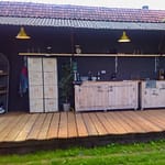 Outdoor-Küchen Country - Terrasse mit Schränken und Gesamtausstattung
